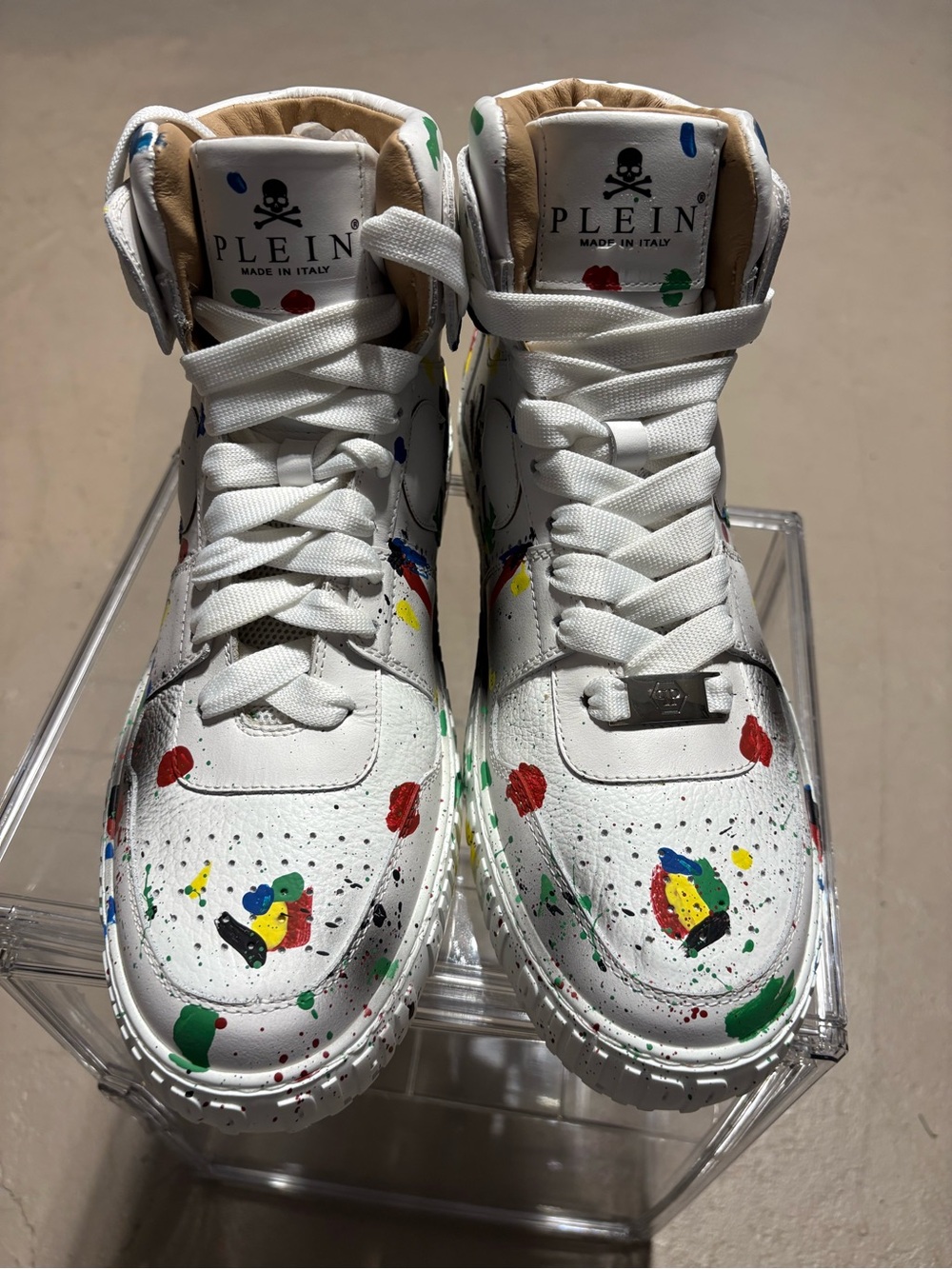 Philipp PleinModel: Notorious Painted Hi-Top Sneakers
